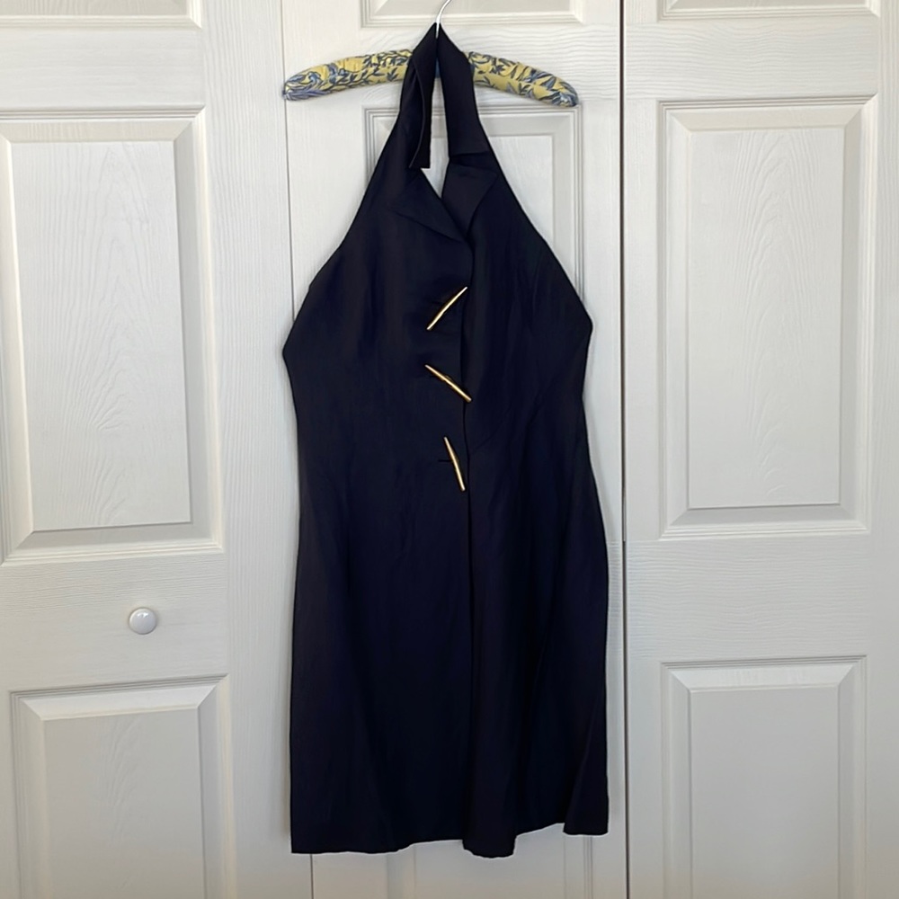 Vintage Mondi Navy Halter Dress